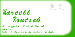 marcell kontsek business card